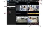 Vista general de la pestaña Directo en XProtect Smart Client.