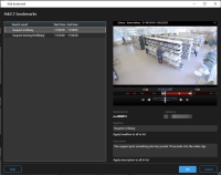 Ventana de marcadores múltiples en XProtect Smart Client.