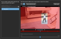 Búsqueda de movimiento en XProtect Smart Client.