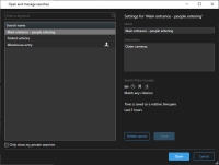 Abrir búsquedas guardadas en XProtect Smart Client.