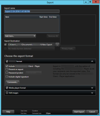 Exportar ventana en XProtect Smart Client.
