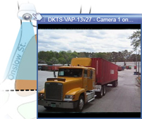 Del av en karta med en kamera utplacerad.