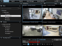 Fliken Uppspelning i XProtect Smart Client.