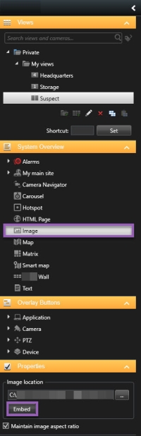 Lägg till bilder till vyer i XProtect Smart Client.