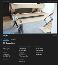 Förhandsvisa bokmärken i XProtect Smart Client.