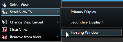 Skicka en vy till ett flytande fönster i XProtect Smart Client.