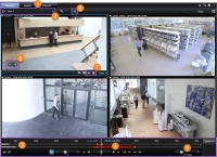 Fliken Uppspelning i XProtect Smart Client – Player.