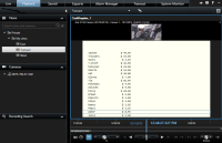 En vy med en kassaapparat på fliken Uppspelning, inklusive video över kassan och en bild på ett kvitto.