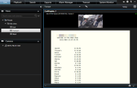 En vy med en kassaapparat på fliken Live, inklusive video över kassan och en bild på ett kvitto.