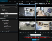 Playback mode in XProtect Smart Client.